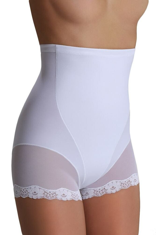Bílé stahovací kalhotky Violetta vysoké, bílá XL i43_58243_2:bílá_3:XL_