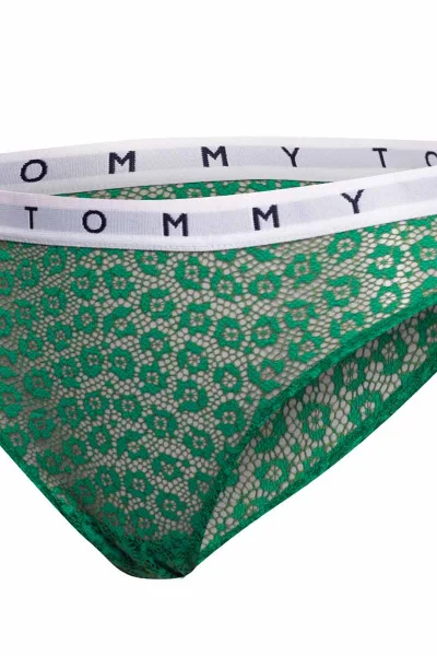 Tommy Hilfiger 3Pack Krajkové Tanga Kalhotky Žlutá/Růžová/Zelená