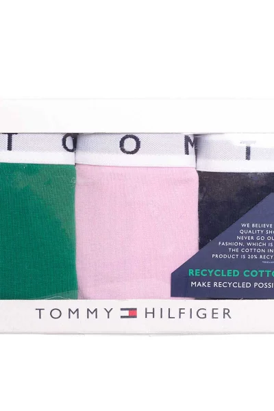 Tommy Hilfiger Dámská Tanga 3Pack Zelená/Růžová/Černá