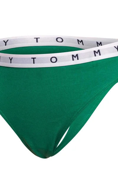 Tommy Hilfiger Dámská Tanga 3Pack Zelená/Růžová/Černá