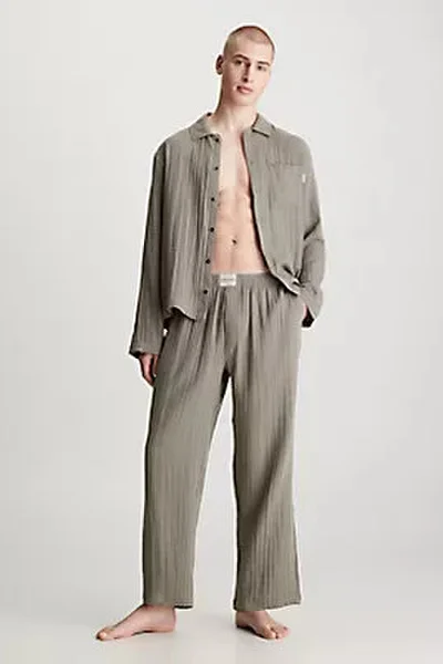 Pánské pyžamo L/S PANT SET  Calvin Klein