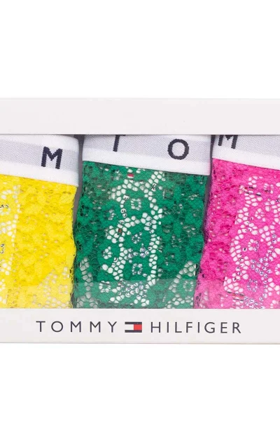 Tommy Hilfiger Tanga 3Pack - Žlutá/Zelená/Růžová