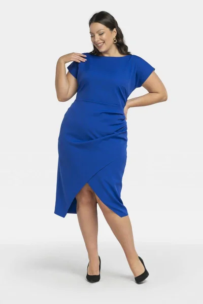 Elegantní plus size šaty Tara s vykrojením od značky Karko