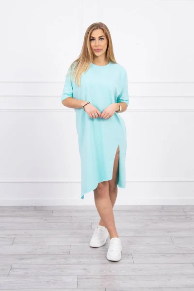 Dámské oversize šaty miętové K-Fashion