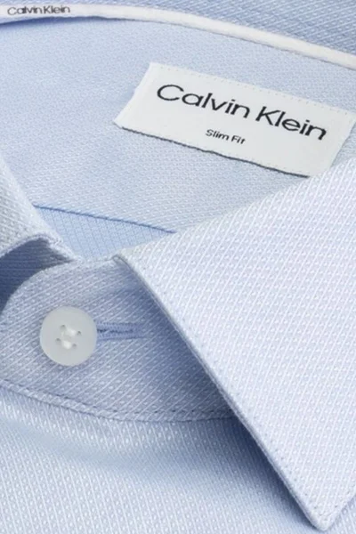 Modrá pánská košile Calvin Klein Slim Structure