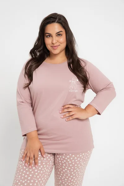 Kávové pohodlí - Dámské pyžamo Taro Gabrielle 2XL-3XL