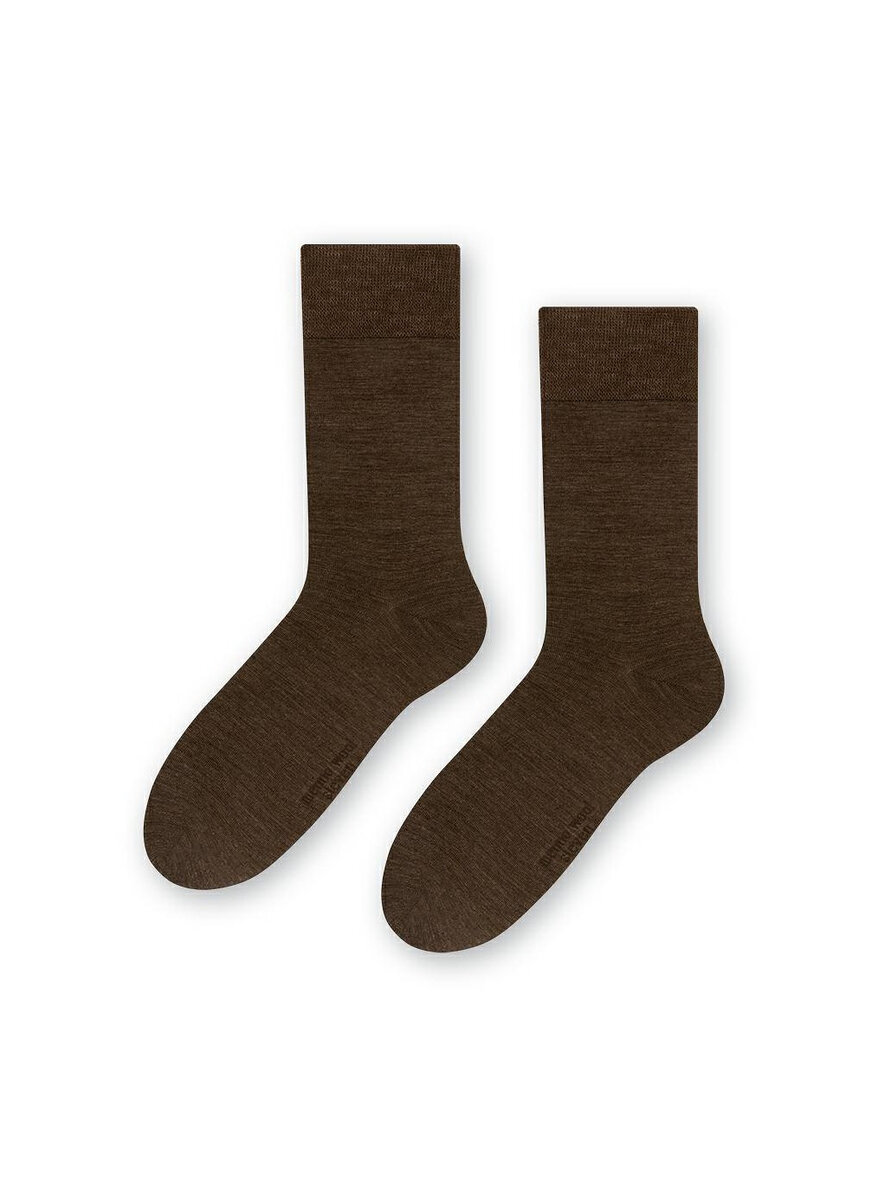 Pánské ponožky Steven Wool 261, hnědá melanž 44-46 i384_61218812