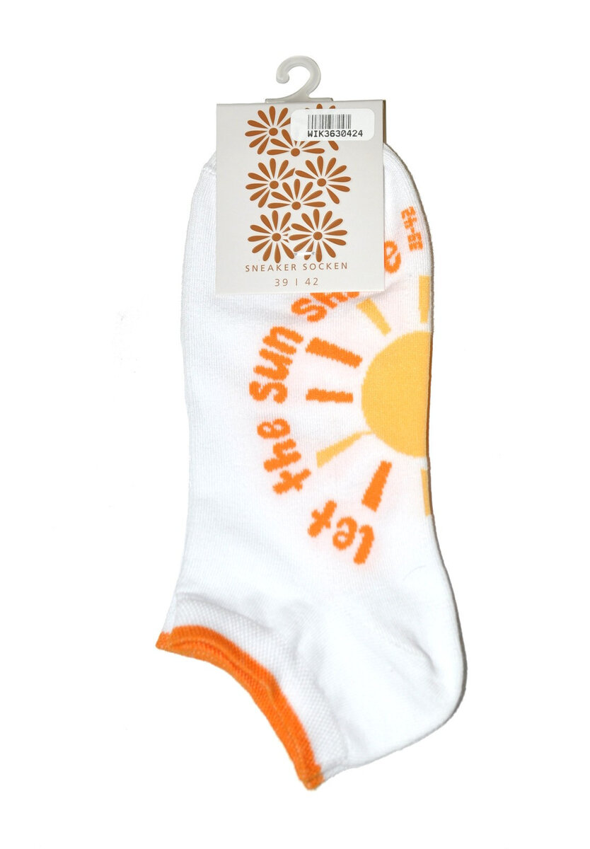 Dámské ponožky s netlačící stahovací šňůrkou a barevnými vzory, bílá 39-42 i384_65995202