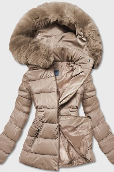 Zimní lesklá bunda s kapucí S'WEST