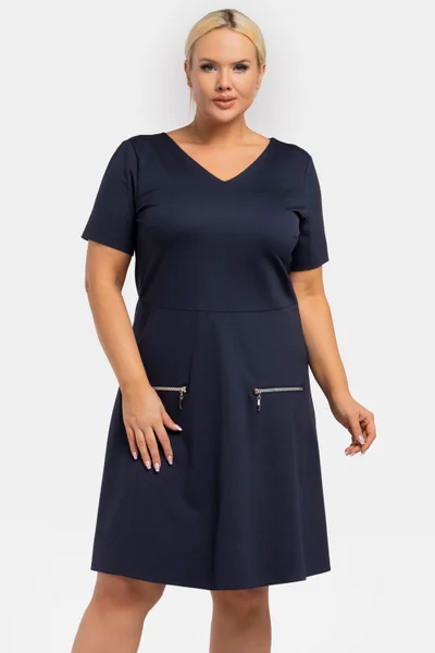 Karko Elegantní Pletené Šaty Lucy Plus Size