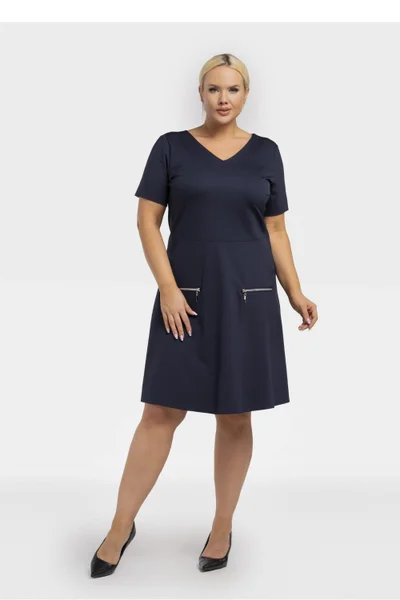 Karko Elegantní Pletené Šaty Lucy Plus Size