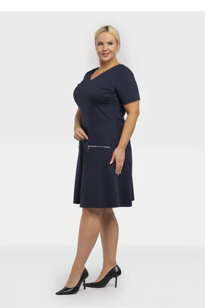 Karko Elegantní Pletené Šaty Lucy Plus Size