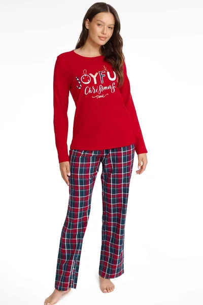 Vánoční pyžamo pro ženy Henderson Ladies v červené barvě