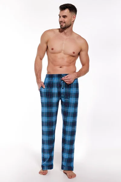 Kostkované pyžamo pro muževé kalhoty Cornette