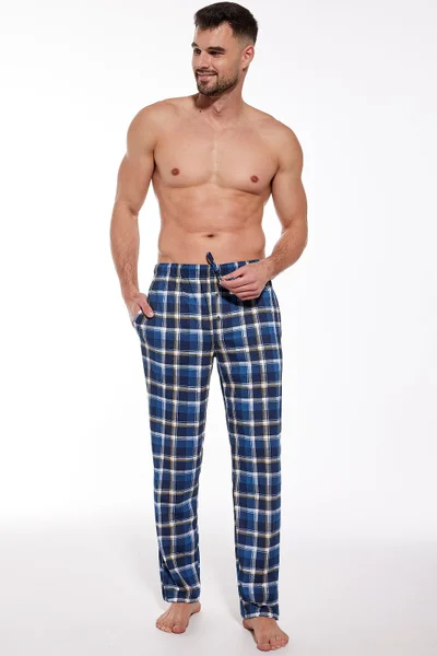 Mužské kostkované pyžamové kalhoty Cornette 3XL-5XL