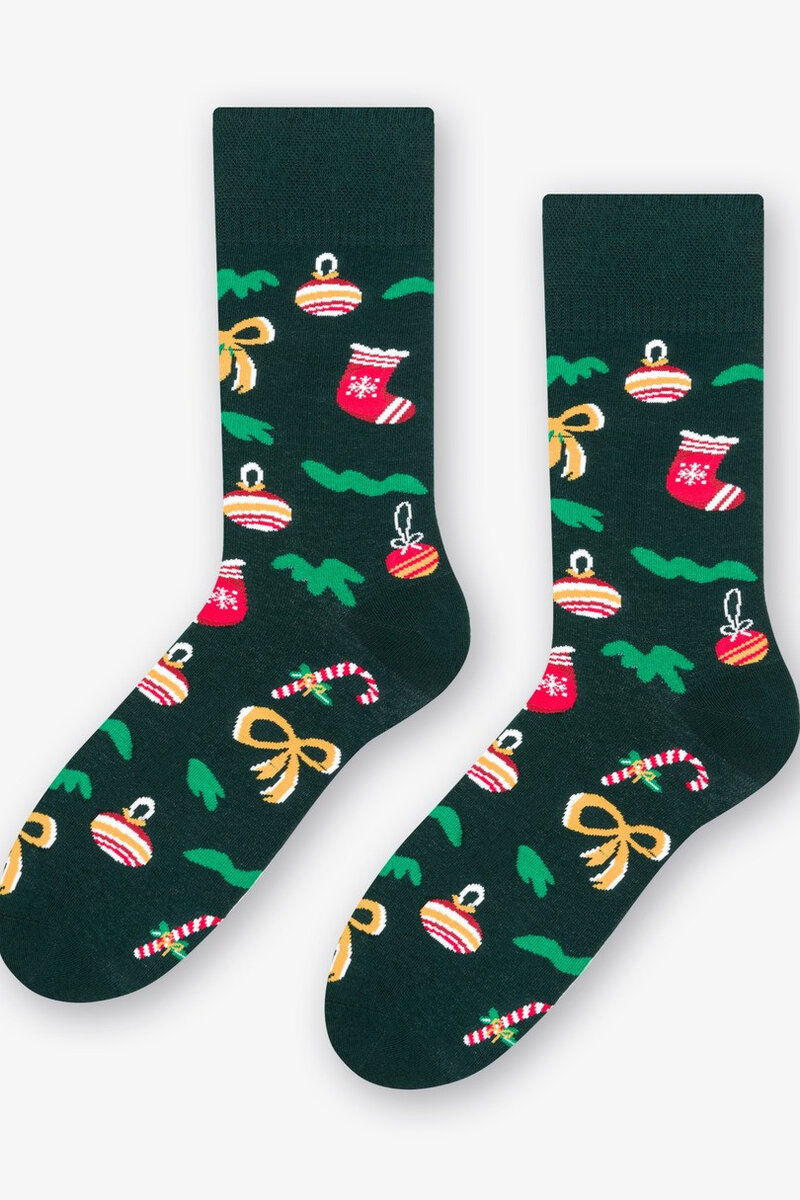 Vánoční pohodlné dámské ponožky More, ČERNÁ/JELENÍ 35-37 i170_UD185078D
