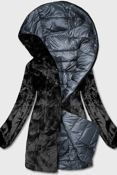 Kožíšková bunda S'WEST 2v1 šedá pro ženy
