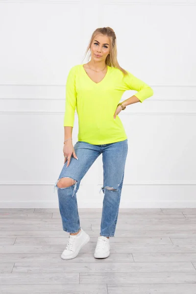 Dámská Halenka Neon V-výstřih K-Fashion