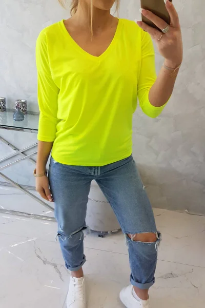 Dámská Halenka Neon V-výstřih K-Fashion