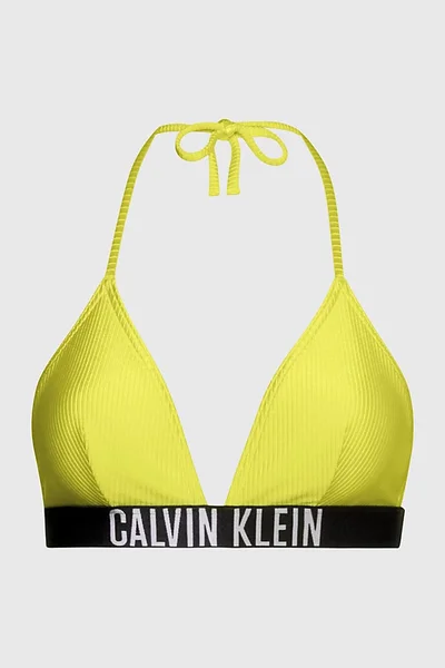 Dámský lesklý plavkový vrchní díl s logem INTENSE POWER - Calvin Klein
