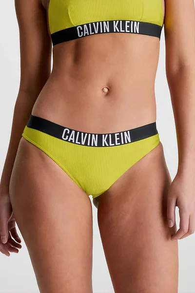 Lesklý spodní díl bikin s logem INTENSE POWER - Calvin Klein