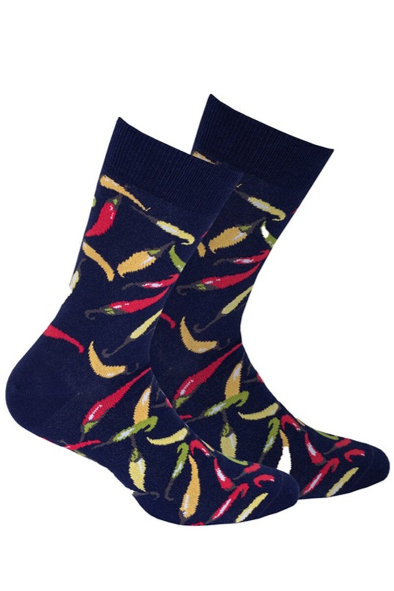 Vzorované pánské ponožky PERFECT MAN-CASUAL Wola, hnědé uhlí 45-47 i170_W94N03208030Q10
