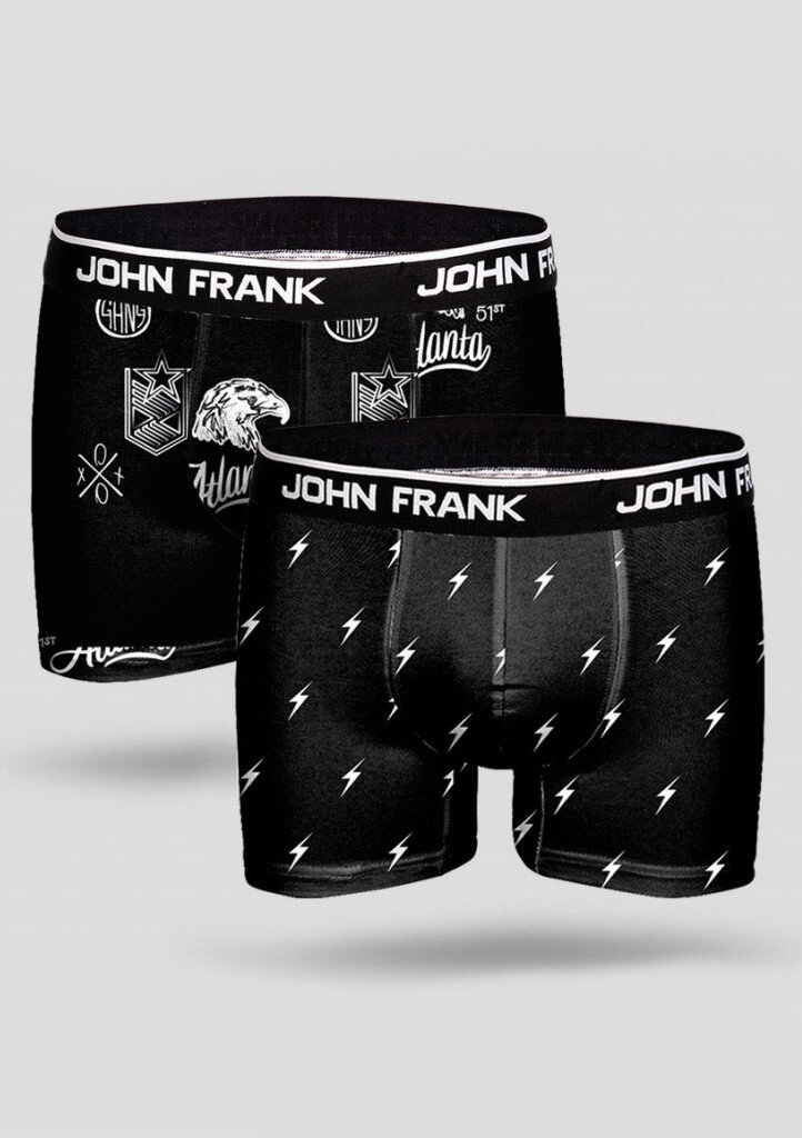 Boxerky pro muže John Frank 459 2PACK, černá L i321_13499-134639