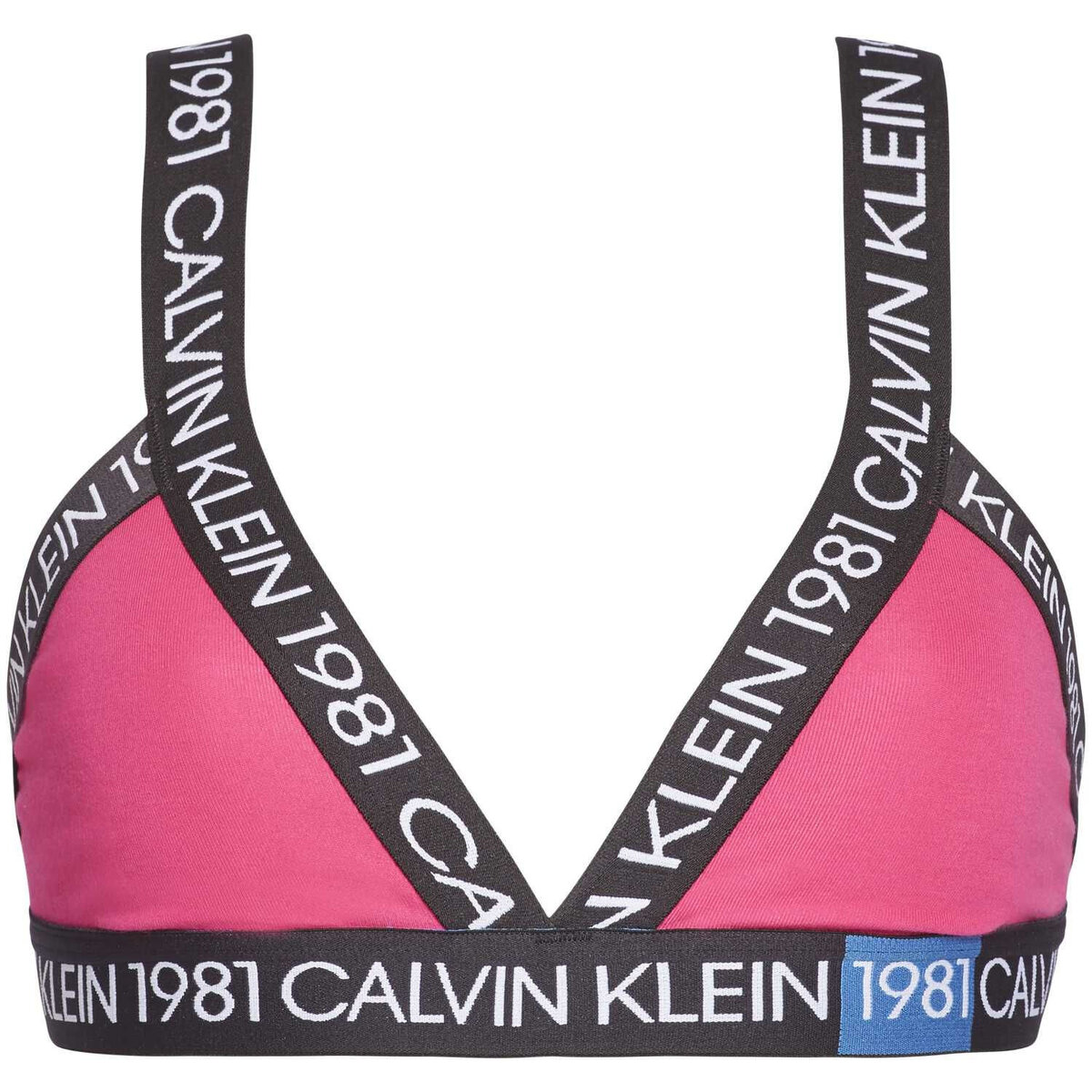 Podprsenka pro ženy bez kostice 949 růžovočerná Calvin Klein, růžovo/černá XS i10_P40564_1:102_2:112_