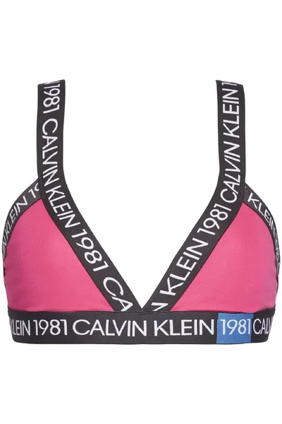 Podprsenka pro ženy bez kostice 949 růžovočerná Calvin Klein