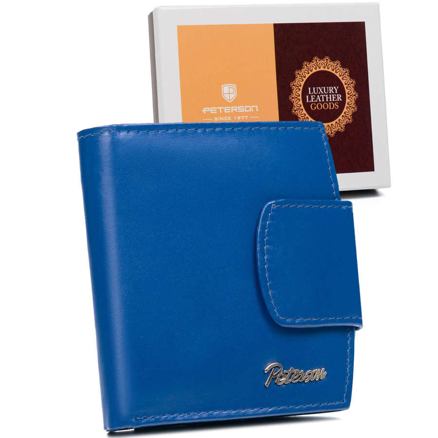 Modrá kožená dámská peněženka s RFID Protect, jedna velikost i523_5903051184192