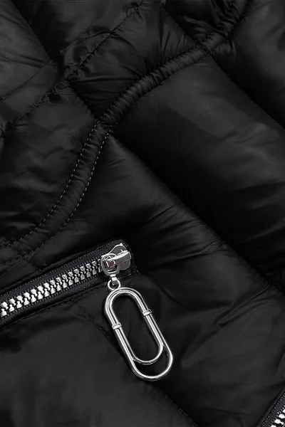 Kožešinová bunda pro ženy S'WEST - Černá elegance pro přechodné období
