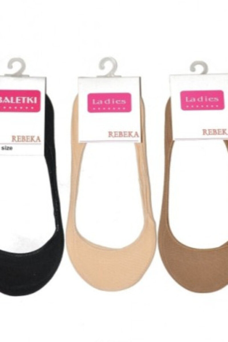 Bavlněné dámské ponožky baleríny ZR371U Rebeka, černá Univerzální i170_1251010000