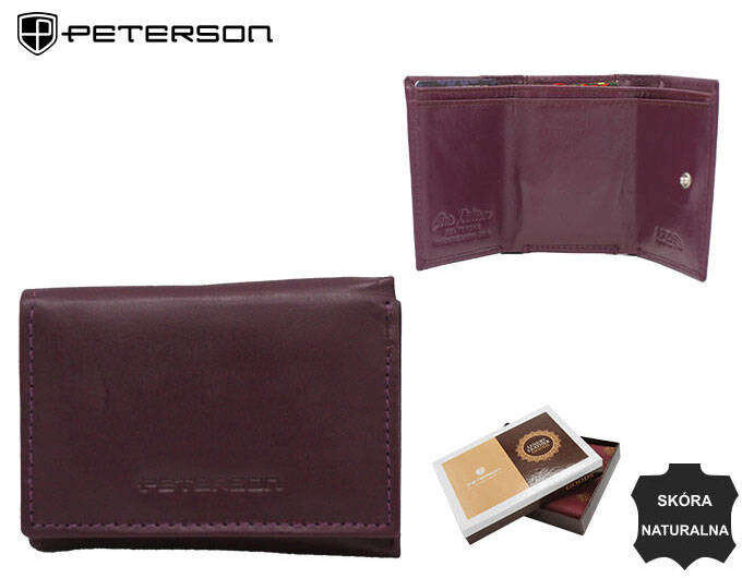 Kožená dámská peněženka Peterson v tmavě fialové barvě, jedna velikost i523_5903051199660