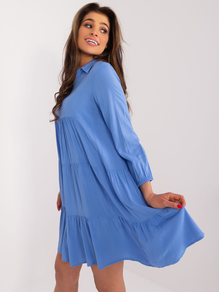 Modré dámské šaty FPrice - Elegantní modrá, L i523_4063813603239
