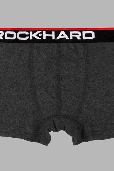 ROCK HARD Pánské černé bavlněné boxerky s designovou gumou