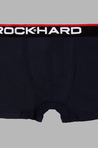 ROCK HARD Pánské černé bavlněné boxerky s designovou gumou