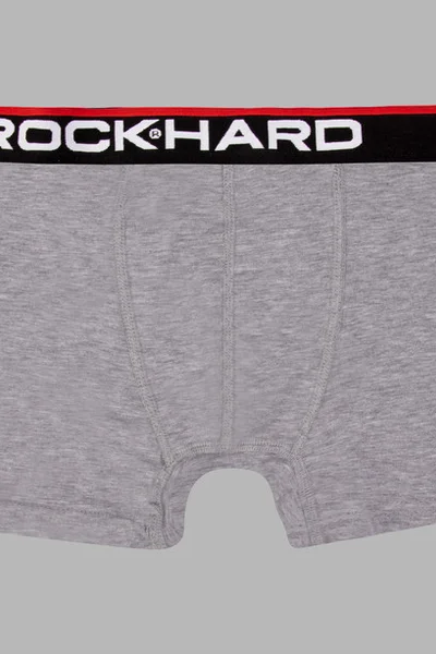 ROCK HARD Pánské černé bavlněné boxerky s designovou gumou