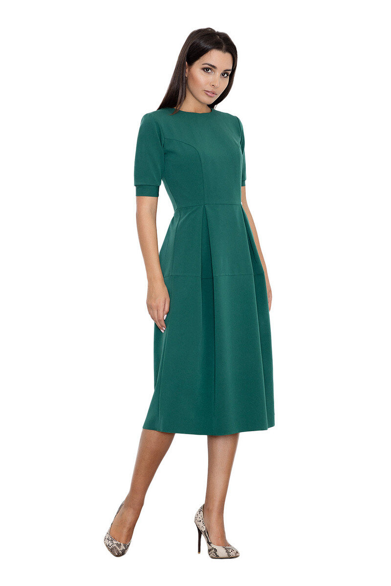 Dámské šaty Zelený Dotek - elegantní střih od Figl, 40 i10_P61896_2:33_