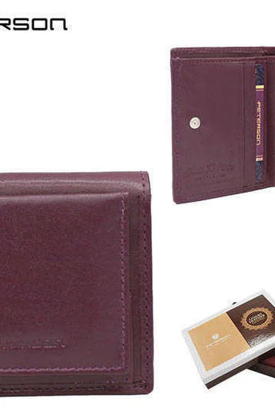 Kožená dámská peněženka Peterson v tmavě fialové barvě