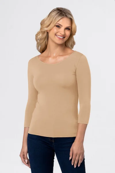 Dámská halenka Manati Light Beige s 3/4 rukávy Babell