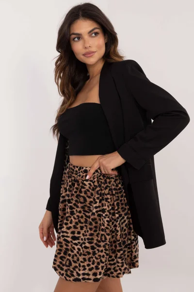 Dámská leopardí mini sukně s bomber střihem ITALY MODA