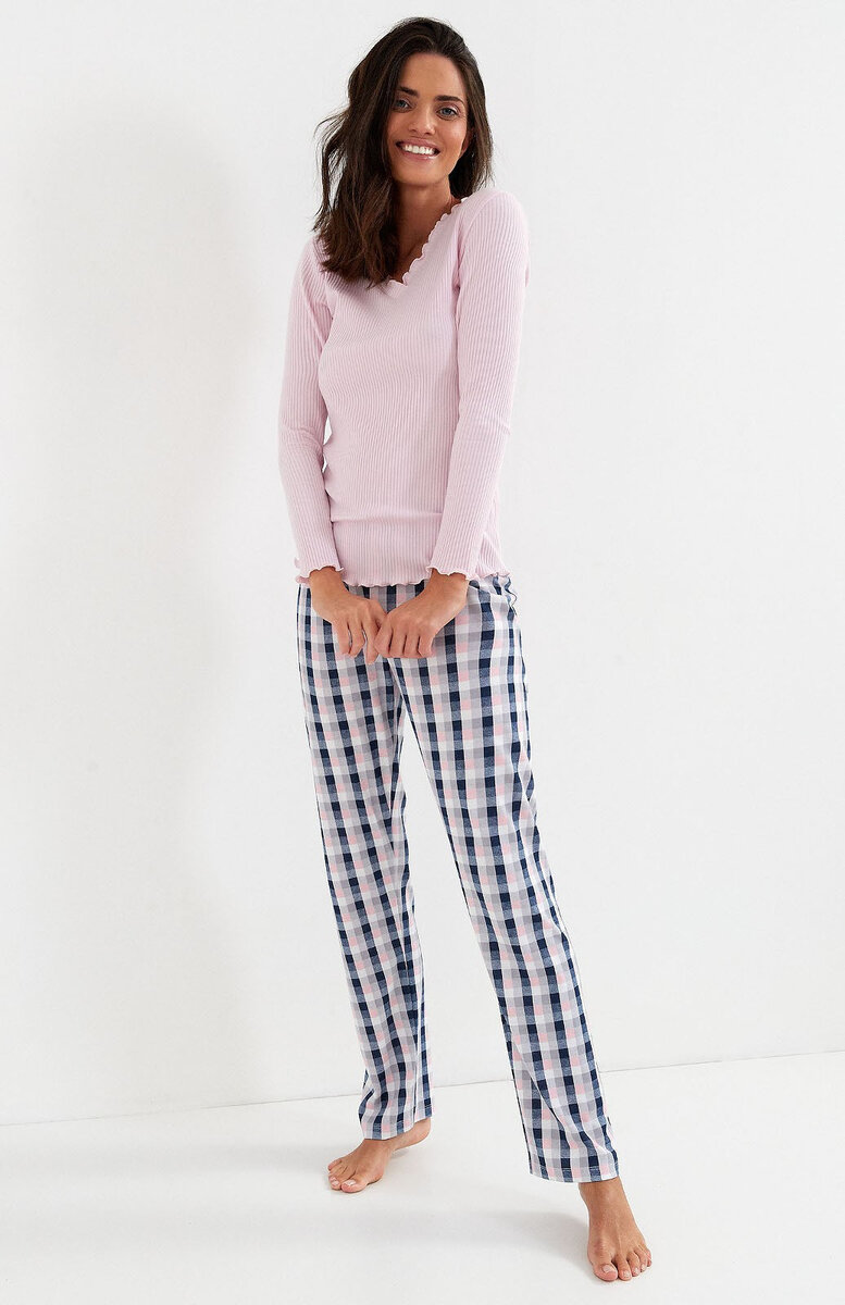 Růžové pyžamo pro ženy Cana Comfort S-XL, růžovo-šedá XL i384_53582654