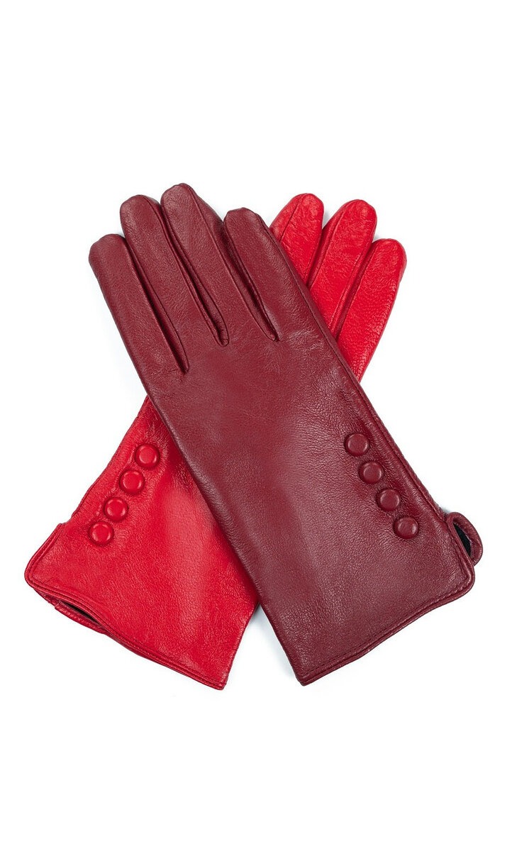 Kožené dámské rukavice Art Of Polo Buffalo, červená L i384_10614648