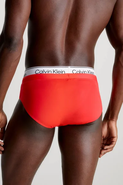 Pánské plavky oranžové CK META LEGACY - Calvin Klein