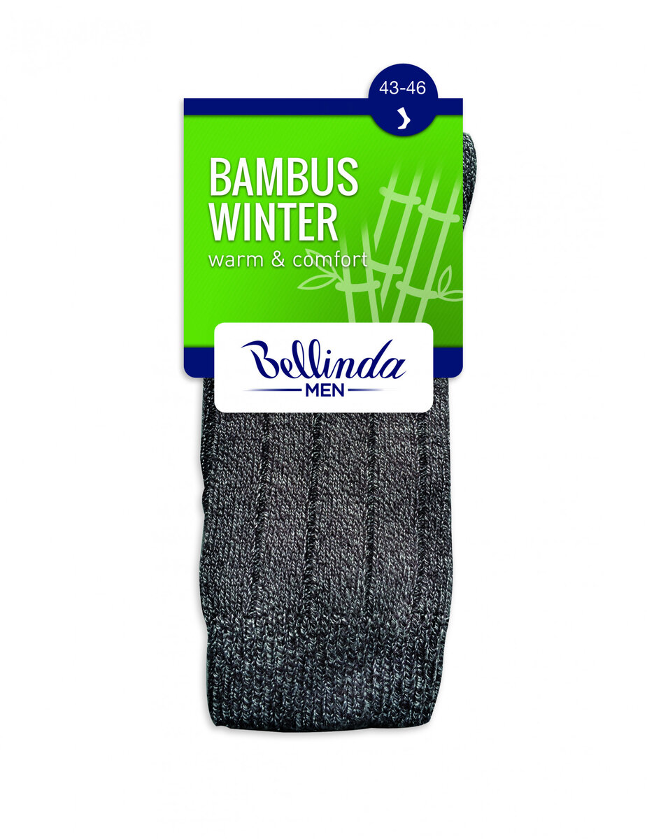 Pohodlné bambusové zimní ponožky pro muže, černá 43-46 i10_P45776_1:3_2:521_