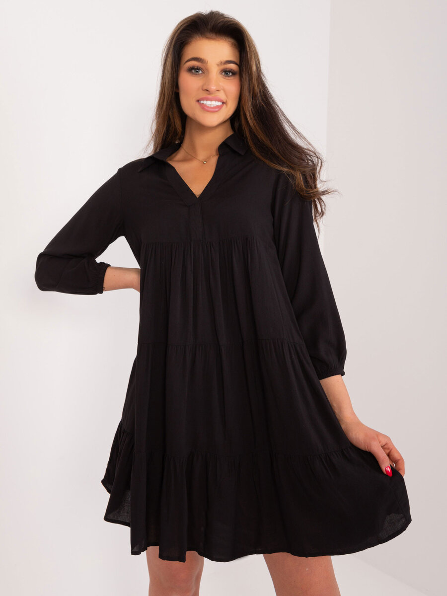 Černé dámské šaty FPrice Elegantní Černá, S i523_4063813603376