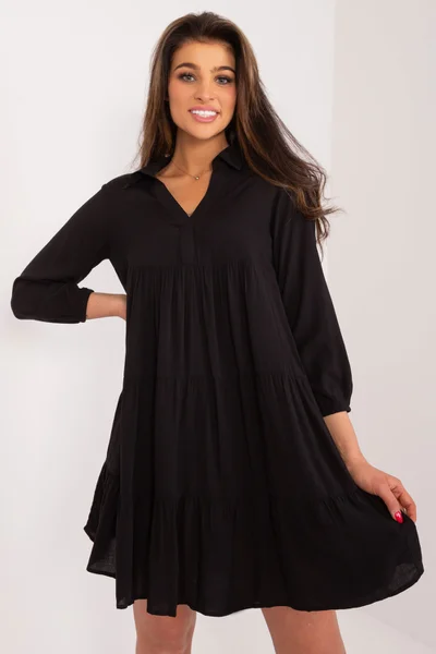 Černé dámské šaty FPrice Elegantní Černá
