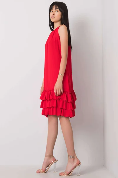 Dámské RUE PARIS Červené šaty na ramínka FPrice