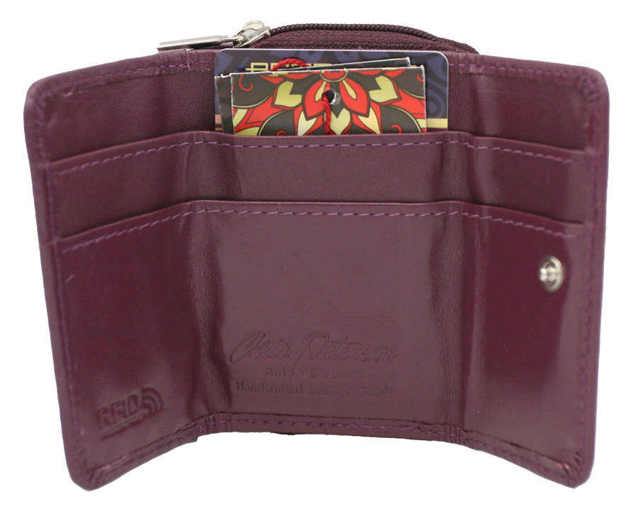 Klasická dámská kožená peněženka Peterson v tmavě fialové barvě, jedna velikost i523_5903051199721