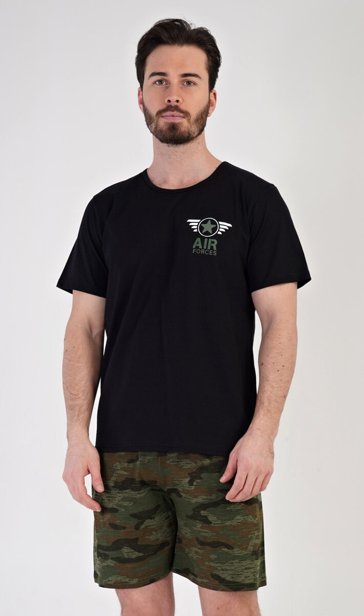 Mužské pyžamo Air Gazzaz Shorts, černá XL i232_9187_55455957:černá XL